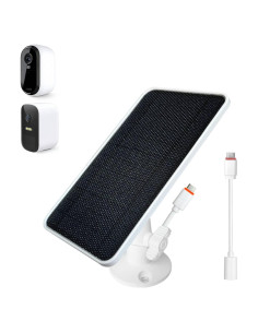 Cargador Solar JJMASEE para Cámaras Arlo y EufyCam 1 Pack