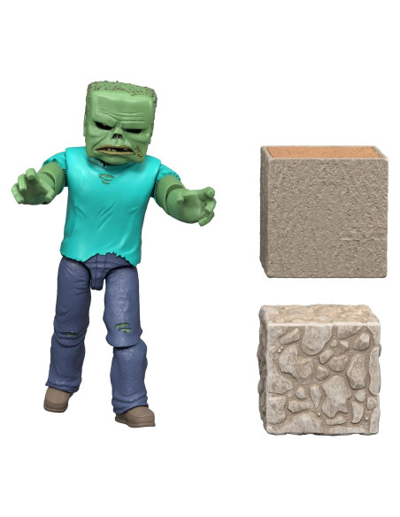 Juego de figuras de acción Mattel Minecraft Zombie 8.26 cm