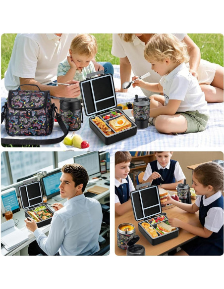 Caja de Almuerzo Bento Howeemo con Termo y Bolsa Aislada