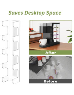 Soporte de Pod de Café NiHome Acrílico Transparente 2 Pzs 2