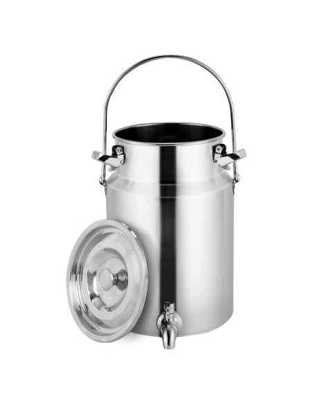 Lata de Leche Acero Inoxidable 304 con Grifo 5 Litros