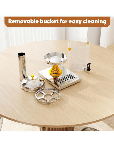 Dispensador de Bebidas 7.57L Foriy con Grifo y Bandeja de Goteo