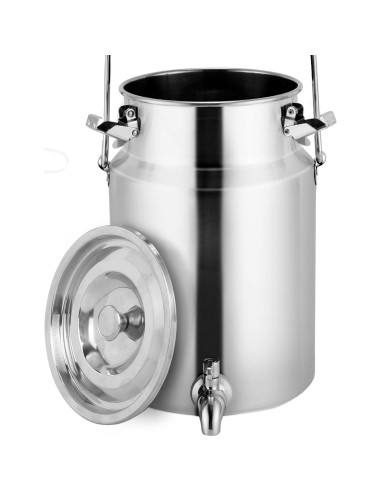 Lata de Leche Acero Inoxidable 304 con Grifo 5 Litros