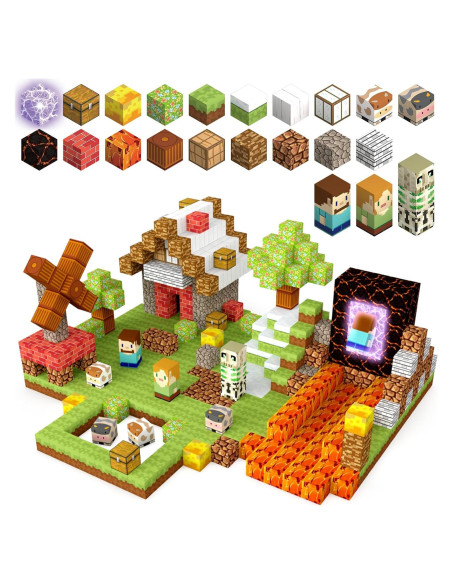 Juego de Bloques Magnéticos AIDYVOI 100 PCS para Niños 3+ Juego de Bloques Magnéticos AIDYVOI 100 PCS para Niños 3+