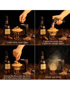 Kit de Ahumador de Cócteles Sogiv con Antorcha y 4 Sabores 2