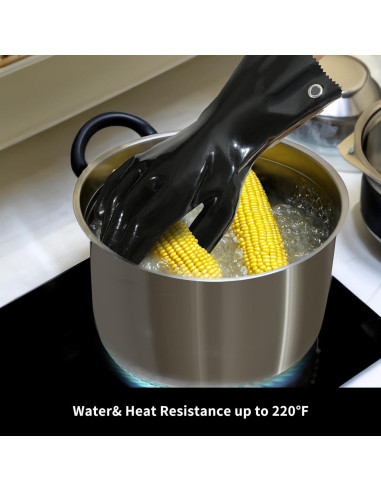 Guantes de BBQ Aislados Neopreno 2 Piezas Resistentes al Calor