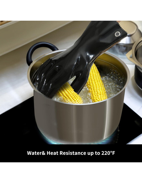 Guantes de BBQ Aislados Neopreno 2 Piezas Resistentes al Calor