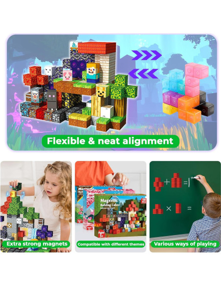 150 Bloques Magnéticos Magneverse para Niños 3 a 12 Años