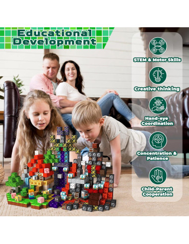 150 Bloques Magnéticos Magneverse para Niños 3 a 12 Años
