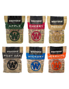Paquete de Chips de Madera para Ahumar Western 6 Variedades