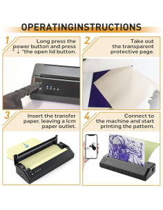 Impresora de Plantillas de Tatuajes Yuelong Portátil 2500mAh 2