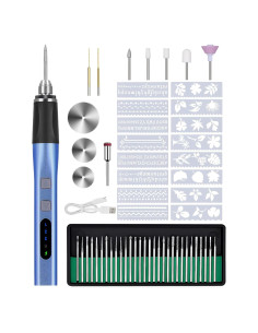 Bolígrafo de Grabado Eléctrico Inalámbrico IIVVK Azul