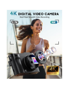 Cámara Digital 4K NEMUTA 50MP Compacta con Pantalla 7.1cm 2