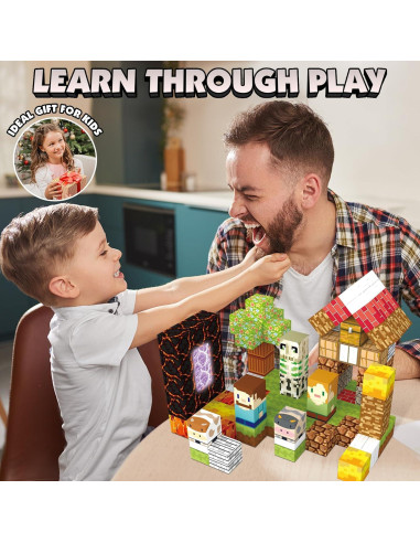 Juego de Bloques Magnéticos AIDYVOI 100 PCS para Niños 3+