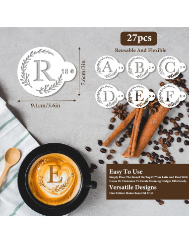 27 Plantillas de Letras Reutilizables Telooco para Galletas y Pasteles