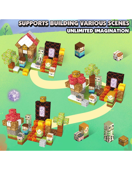 Juego de Bloques Magnéticos AIDYVOI 100 PCS para Niños 3+ Juego de Bloques Magnéticos AIDYVOI 100 PCS para Niños 3+