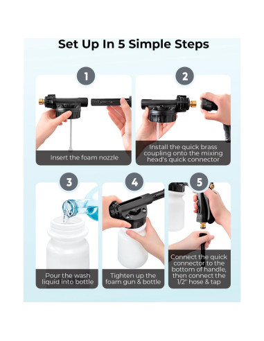 Pistola de Espuma ARTIPOLY para Lavado de Autos - Conexión a Manguera