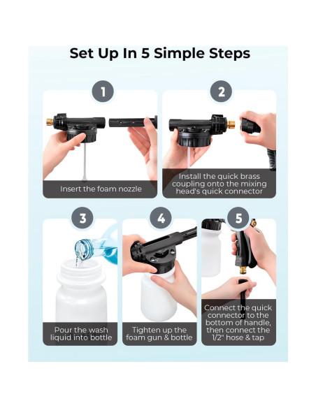 Pistola de Espuma ARTIPOLY para Lavado de Autos - Conexión a Manguera