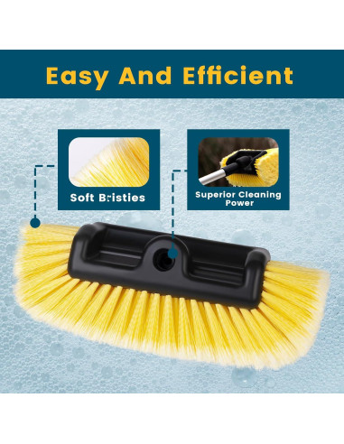 Cabeza de Cepillo para Lavar Carros Deuvuo 30 cm Cerda Suave