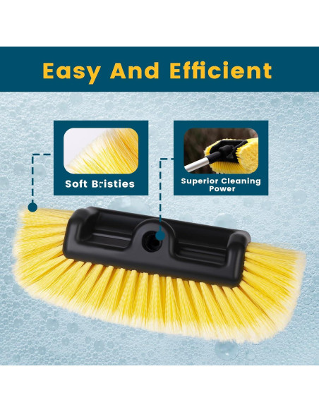 Cabeza de Cepillo para Lavar Carros Deuvuo 30 cm Cerda Suave