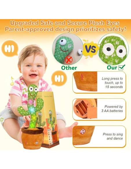 Juguete Cactus Bailarín MILEGI Hablante y Musical 241g