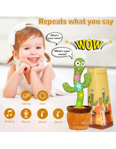Juguete Cactus Bailarín MILEGI Hablante y Musical 241g