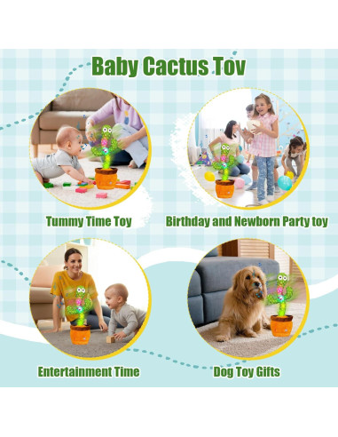 Juguete Cactus Bailarín MILEGI Hablante y Musical 241g