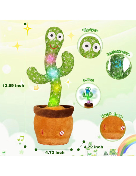 Juguete Cactus Bailarín MILEGI Hablante y Musical 241g