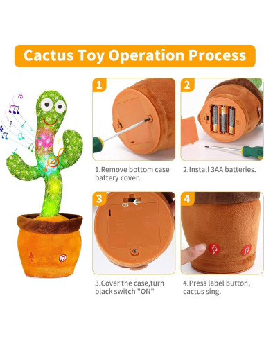 Juguete Cactus Bailarín MILEGI Hablante y Musical 241g