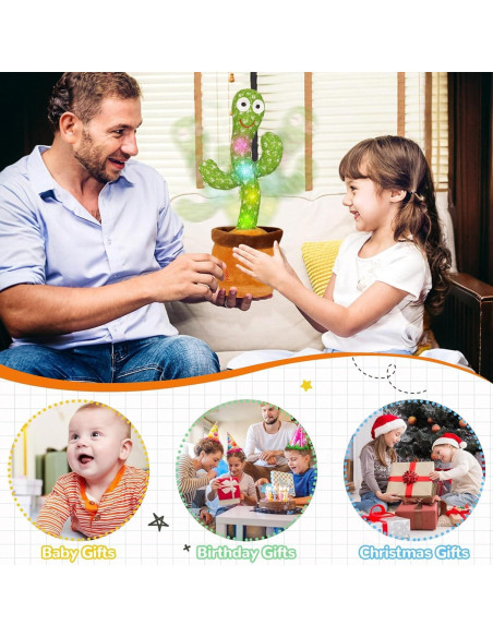 Juguete Cactus Bailarín MILEGI Hablante y Musical 241g