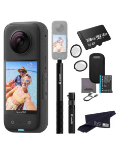 Cámara de acción 360 Insta360 X3 5.7K HDR 72MP con 128GB