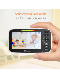 Monitor de Bebé iFamily SM43EV2 con 2 Cámaras y Pantalla 4.3" 2