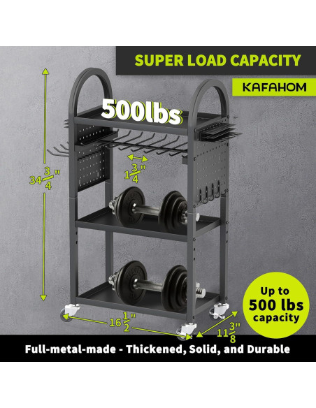 Carro de Herramientas Rodante KAFAHOM 4 Niveles Soporte 8-12 Taladros