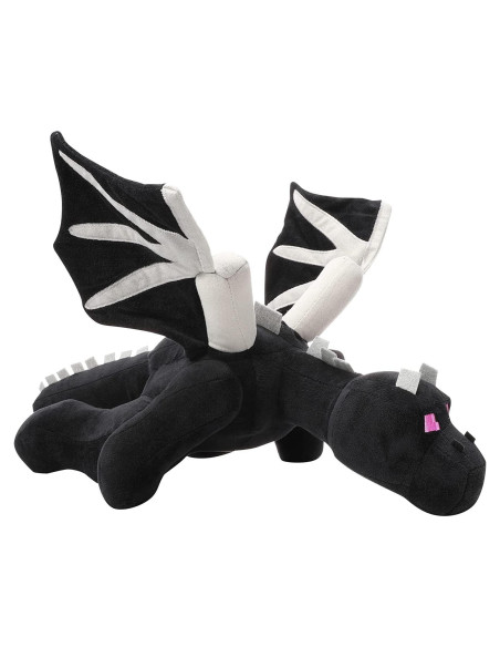 Dragón Negro de Peluche 60 cm Adumtil - Juguete Almohada