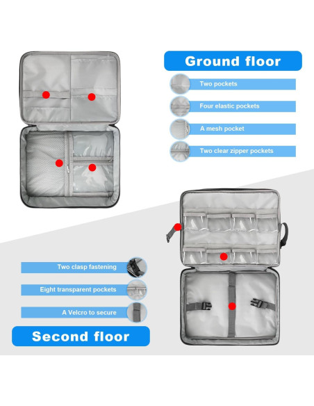 Funda de Transporte Grekos para Tatuajes - Organizador Doble Capa