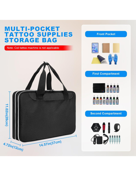 Funda de Transporte Grekos para Tatuajes - Organizador Doble Capa