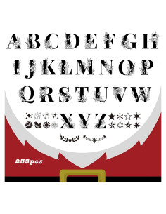 Tatuajes Temporales de Letras Casciybo - 12 Diseños Negros