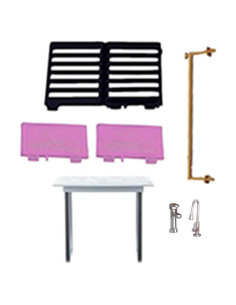 Repuestos Casa de Muñecas Barbie GRG93 - Barandilla y Mesa