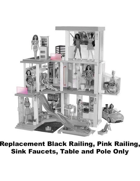 Repuestos Casa de Muñecas Barbie GRG93 - Barandilla y Mesa