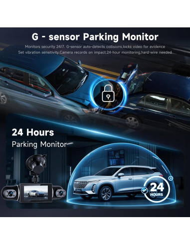 Cámara Dash 4 Canales METEESER 2K 2560x1440P WiFi GPS