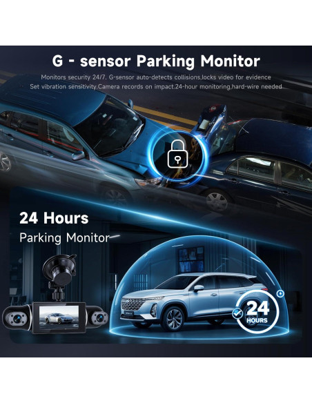 Cámara Dash 4 Canales METEESER 2K 2560x1440P WiFi GPS Cámara Dash 4 Canales METEESER 2K 2560x1440P WiFi GPS