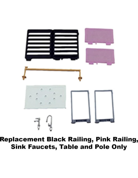 Repuestos Casa de Muñecas Barbie GRG93 - Barandilla y Mesa