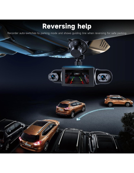 Cámara Dash 4 Canales METEESER 2K 2560x1440P WiFi GPS Cámara Dash 4 Canales METEESER 2K 2560x1440P WiFi GPS