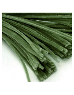 Tallos de Chenille The Crafts Outlet 50 cm 100 piezas Verde Oliva