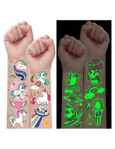 Tatuajes Temporales para Niñas Leesgel - 240+ Diseños Luminosos