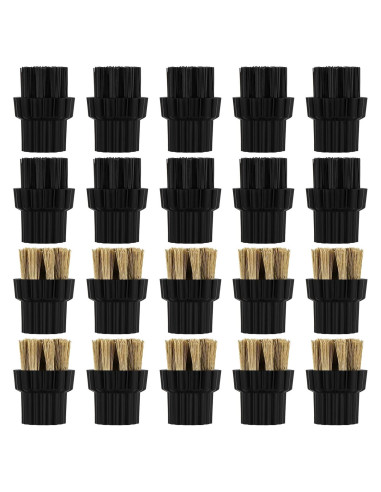 Cabezal de Cepillo para Limpiador a Vapor Honeydak M8 - 20 Pcs Nylon y Latón