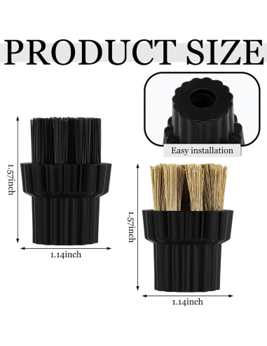 Cabezal de Cepillo para Limpiador a Vapor Honeydak M8 - 20 Pcs Nylon y Latón