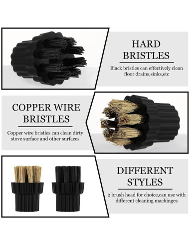 Cabezal de Cepillo para Limpiador a Vapor Honeydak M8 - 20 Pcs Nylon y Latón