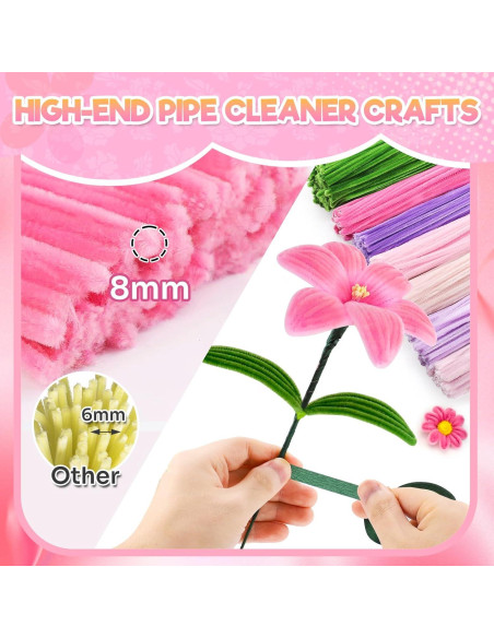 Kit de Flores de Limpiapipas AnJOLi 791 Pcs Manualidades