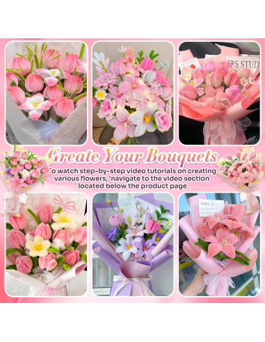 Kit de Flores de Limpiapipas AnJOLi 791 Pcs Manualidades